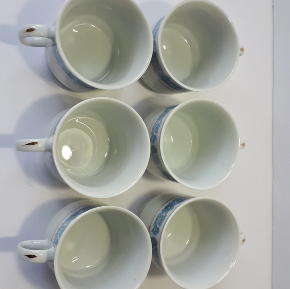 Liling Vintage Fine China Lily Tea Cup And Saucer Sets, 6 Complete Sets - Picture 5 of 12